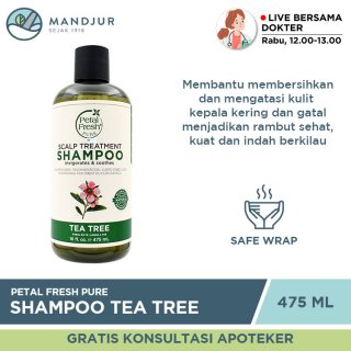 Petal Fresh Pure Shampoo Tea Tree 475 mL - Scalp Treatment Shampoo