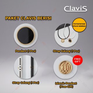 22. CLAVIS 2-in-1 Gelang & Kalung Kesehatan, dengan Islamic Pendant