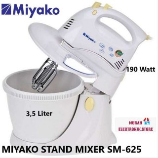 MIYAKO Stand Mixer Adonan Kue Roti // PENGADUK ADONAN KUE // SM-625 [ GARANSI RESMI ]