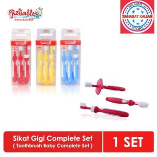 Reliable - Sikat Gigi Bayi Complete Set 3 in 1 | Training Toothbrush Set