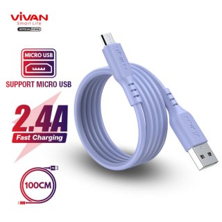 VIVAN Kabel Data Micro USB 2.4A Silicone Full SR Coverage