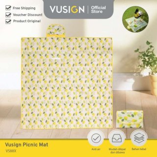 Vusign Picnic Mat / Tikar Piknik Lipat Anti Air Motif Lucu Tebal Vs88X