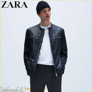 26. Zara Man Original Faux Leather Jacket Slimfit, Bahan Sangat Lembut