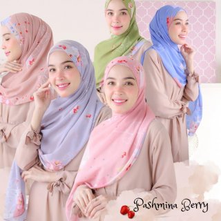 Hijabwanitacantik - Pashmina Berry Series | Hijab Pashmina Printing