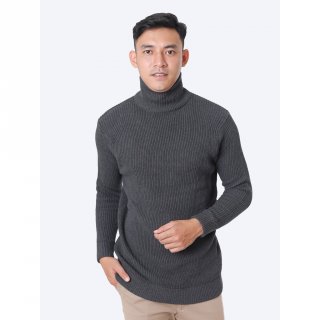 6. Gomuda Sweater Rajut Pria Cord Turtleneck, Pilihan Berbagai Warna