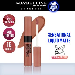 Maybelline Sensational Liquid Matte Lipstick Unnudes - NU01 Bare It Al