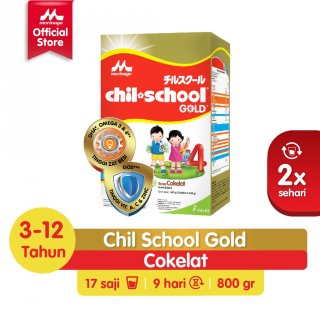 Morinaga Chil School Gold Coklat 
