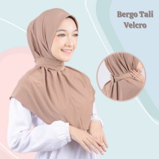 Hijab Bergo Non Pad Tali Velcro Daily or Sporty 