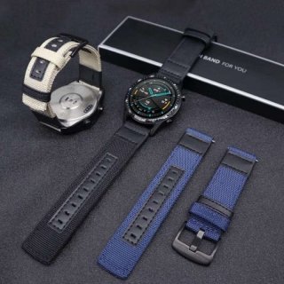Tali Strap Jam Tangan Kanvas Nylon Kulit 22 / 22mm Huawei Watch GT 2 3