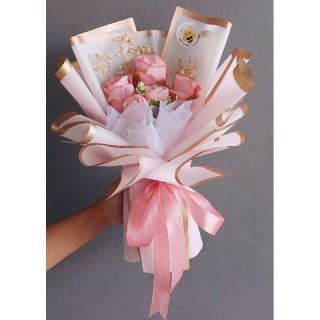 BEE FLORIST_Artificial Flower/Buket Bunga/ Buket Wisuda/Pink