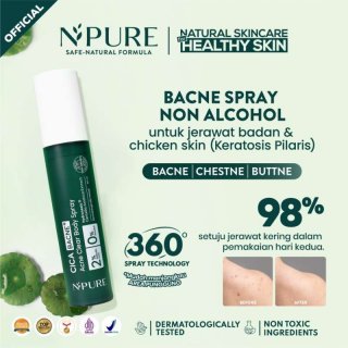 NPURE Bacne Spray /Jerawat Punggung & Badan