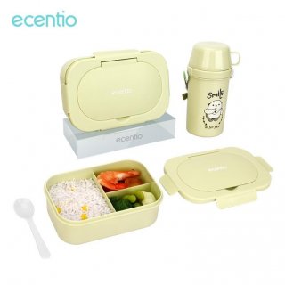 Ecentio lunch box Set Anak 650ml+450ml Botol/ Tempat Makan