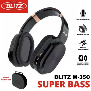 5. BLiTZ M35C, Headphone Bluetooth dengan Ekstra Bass, Cocok untuk Aktivitas Outdoor