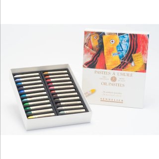 Sennelier Artist Oil Pastel Color Stick Set 24 Cardboard Standard Size