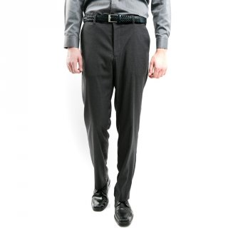 10. MANLY Celana Formal Regular Fit Carters Dark Grey