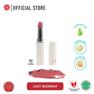27. Red-A Matte Lipstick 801 yang Natural dan Fresh 