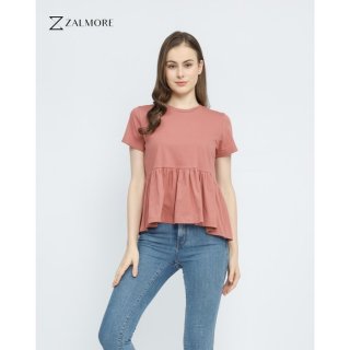 Zalmore Peplum Flare T-Shirt Premium Cotton