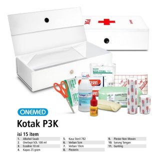 ONEMED - Kotak P3K Portable + Isi SET | Tas P3K Mobil Lengkap
