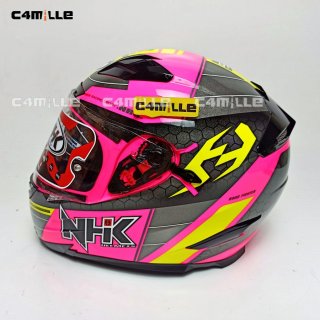 RX 9 NAVY PINK FLUO YELLOW DOUBLE VISOR FULL FACE