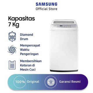 Mesin Cuci Samsung 1 Tabung Top Loading 8 KgMesin Cuci Samsung 1 Tabung Top Loading 8 Kg WA-80H4000SG/SE