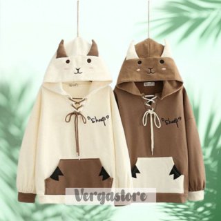 Sweater Hoodie Karakter Sheep Wanita Pria Couple