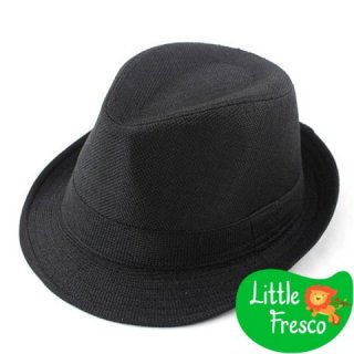 LittleFresco - Topi Fedora Anak Hitam Kids Fedora Hat Black