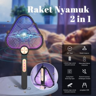 UPHOME Raket Nyamuk Elektrik 2 in 1