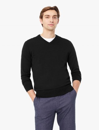 26. Marks & Spencer - Sweater Pria - Pure Cotton V-Neck Jumper