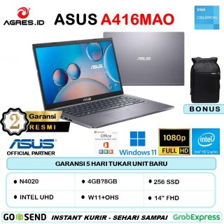 Laptop Asus A416MAO Intel Celeron N4020 RAM 4GB 256SSD W10 OHS 14" HD