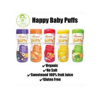 29. Happy Baby Organic Puffs, Berbahan Organik