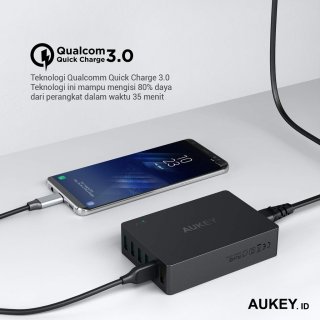 Aukey Charger PA-T11 6 Ports 60W QC 3.0 & AiQ - 500292
