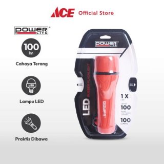 Ace - Powerlite Senter Led Rubber 100Lm 2D Flashlight