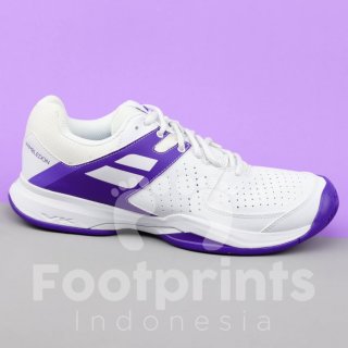 Sepatu Tenis Babolat Pulsion Wimbledon Men White Purple Tennis Shoes