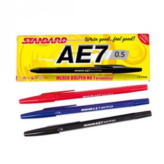 1. Pulpen Standard AE7 Per Pack, Pulpen Sejuta Umat
