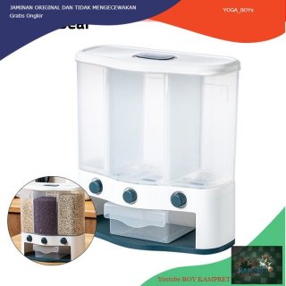 GM Bear Tempat Beras 12L Transparan (3 in 1) 1638