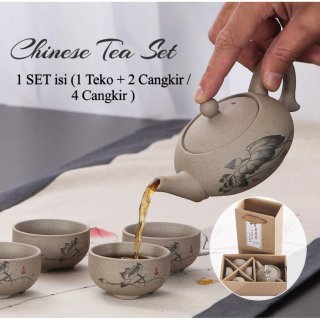 5. MAOFENG Chinese Tea Set, Bisa jadi Teman Ngeteh Sore