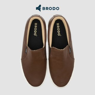 BRODO VTG V.2 Slip On Leather Brown