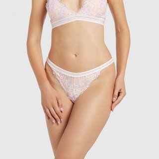 4. Max Fashion Floral Textured Lace Thongs