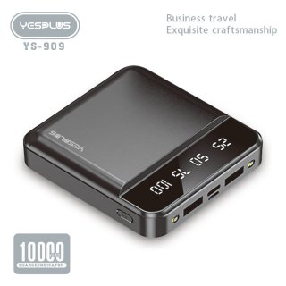 YESPLUS YS-909 POWERBANK 10000mAh Fast Charging Murah Mini LCD with Kabel Data lightning 