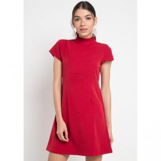 Dress Wanita Edition Ed67 Short Sleeveless Red