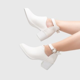 Adorableprojects - Lodka Boots White Heels 
