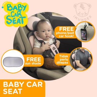 IMUNDEX Baby Car Seat / Portable Car Seat dudukan mobil bayi / anak - merah/orange