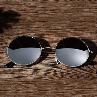 Bluelans Men's Women's Round Mirror Lens Glasses Outdoor UV Protection Sunglasses Eyewear