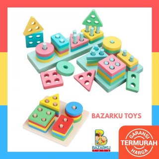 3. Wooden Toys Matching Shape