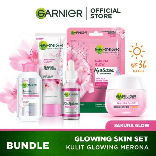 20. Garnier Sakura Glow Complete Set, Menyehatkan Kulit Wajah