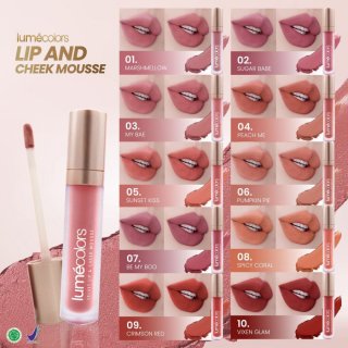Lumecolors Velvet Lip Cheek Mousse Lipstik Matte Tahan Lama 3in 5 ML 