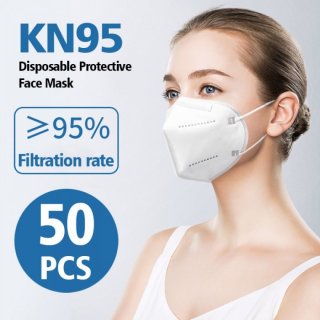 Masker KN95 PM2.5 Earloop kn 95 filter 95% setara n95 4 ply isi 50 Pcs