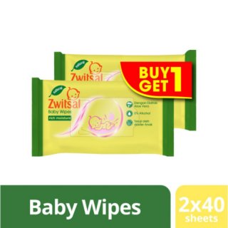 Medan - Zwitsal Baby Wipes Sensitive [40 Sheets/2 Pcs]