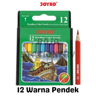 Joyko Colour Pencil 12 24 Colours / Pensil Warna Joyko 12 24 Warna - 12 SHORT CP-107