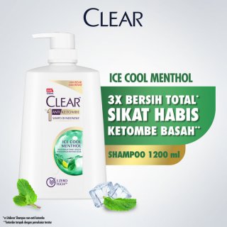 CLEAR Anti Ketombe Anti Dandruff Ice Cool Menthol Shampoo 1200 mL